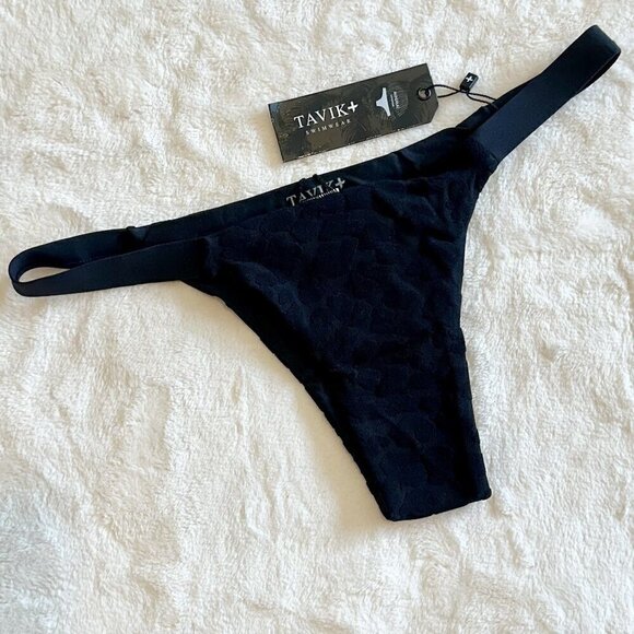 NWT Tavik Heather Black Swim Bottom in Textured Cheetah - Extra Small - Picture 2 of 7